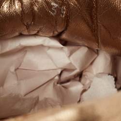 Pre Owned Jimmy Choo Metallic Leather and Glitter Low Top Sneakers Size 39