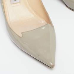 Jimmy Choo Grey Patent Leather Allure Pumps Size 38.5