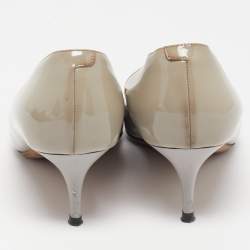 Jimmy Choo Grey Patent Leather Allure Pumps Size 38.5