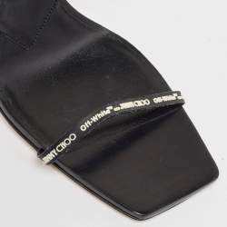 Pre Owned Jimmy Choo X Off-White  Black Leather Jane Sandals Size 39