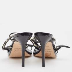 Pre Owned Jimmy Choo X Off-White  Black Leather Jane Sandals Size 39