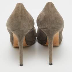 Jimmy Choo Grey Suede Cosmic Pointed Toe Pumps Size 39