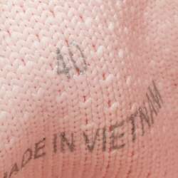 Pre Owned Jimmy Choo Pink Knit Fabric Diamond Light Maxi Sneakers Size 40