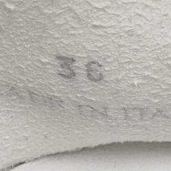 Pre Owned Jimmy Choo White Knit Fabric Verona Low Top Sneakers Size 36