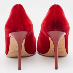 Jimmy Choo Red Velvet Abel Pointed Toe Pumps Size 36