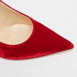 Jimmy Choo Red Velvet Abel Pointed Toe Pumps Size 36