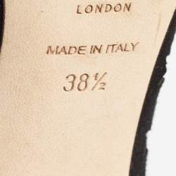 Pre Owned Jimmy Choo Black Suede Star Laser Cut Romy Pumps Size 38.5