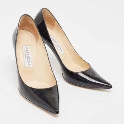 Pre Owned Jimmy Choo Black Patent Allure Pointed Toe Pumps Size 38