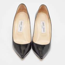 Pre Owned Jimmy Choo Black Patent Allure Pointed Toe Pumps Size 38