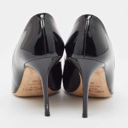 Pre Owned Jimmy Choo Black Patent Allure Pointed Toe Pumps Size 38