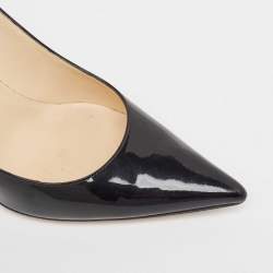 Pre Owned Jimmy Choo Black Patent Allure Pointed Toe Pumps Size 38