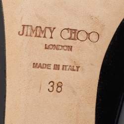 Pre Owned Jimmy Choo Black Patent Allure Pointed Toe Pumps Size 38