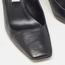 Pre Owned Jimmy Choo Black Leather Malva Pumps Size 41