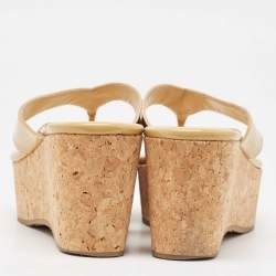 Jimmy Choo Beige Patent Prima Sandals Size 39