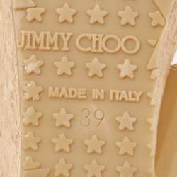 Jimmy Choo Beige Patent Prima Sandals Size 39