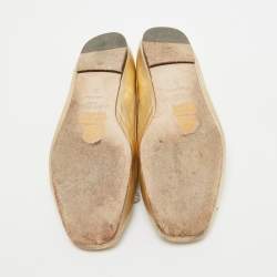 Jimmy Choo Gold Leather Ballet Flats Size 36