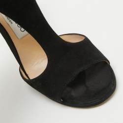 Jimmy Choo Black Suede Lana T Strap Sandals Size 36