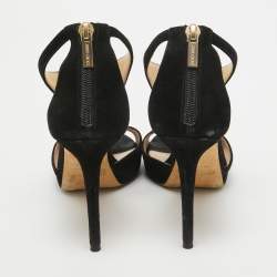 Jimmy Choo Black Suede Lana T Strap Sandals Size 36