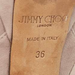 Jimmy Choo Grey Suede April Platform Sandals Size 36