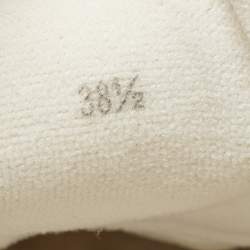 Pre Owned Jimmy Choo Silver Glitter and Leather Osaka Sneakers Size 38.5