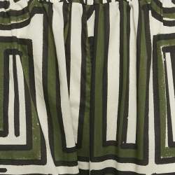 Johanna Ortiz Green/White Sagacious print cotton Jogger Pants S