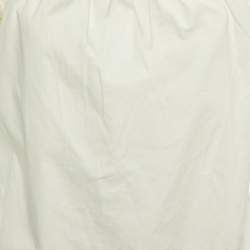 Pre Owned Johanna Ortiz White Cotton Tulum Off-the-Shoulder Top M