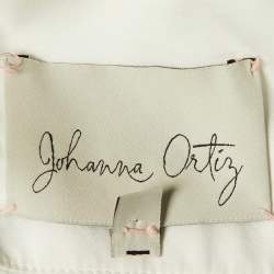 Pre Owned Johanna Ortiz White Cotton Tulum Off-the-Shoulder Top M