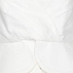 Johanna Ortiz White Cotton Bird of Paradise Off-the-Shoulder Top M