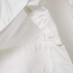 Pre Owned Johanna Ortiz White Cotton Pintuck Detail Shirt S