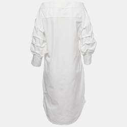Pre Owned Johanna Ortiz White Cotton Button Front Jo March Dress S
