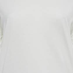 Pre Owned Johanna Ortiz White Cotton Puff Sleeve Top M