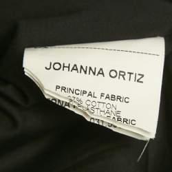 مملوكة مسبقًا Johanna Ortiz Black Ruffled Asymmetric One-Shoulder Top M