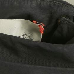 مملوكة مسبقًا Johanna Ortiz Black Ruffled Asymmetric One-Shoulder Top M