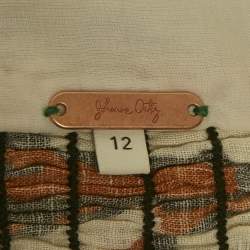 Pre Owned Johanna Ortiz Brown Printed Linen Bralette Top M
