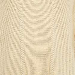 Pre Owned Johanna Ortiz Cream Wool Blend Knit The Message Sweater M