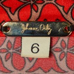 مملوكة مسبقًا Johanna Ortiz Orange Printed Silk Infante Kimono Cover Up M