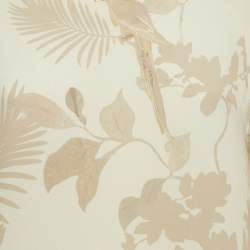 مملوكة مسبقًا فستان جوهانا أورتيز حرير بيج مطبوع مع تفاصيل شراشيب مقاس متوسط (ميديم)