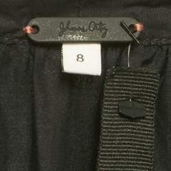 مملوكة مسبقًا فستان جوهانا أورتيز قطن أسود مطرز ماكسي مقاس كبير (لارج)