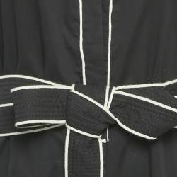 مملوكة مسبقًا فستان جوهانا أورتيز قطن أسود مطرز ماكسي مقاس كبير (لارج)