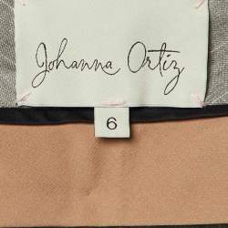 Pre Owned Johanna Ortiz Grey Striped Wool Trousers M