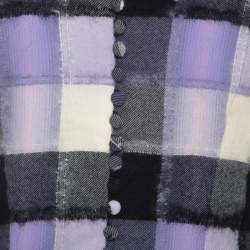 John Galliano Vintage Checkered Wool and Mohair Buttoned Jacket M