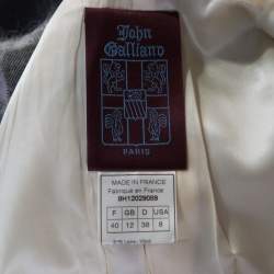 John Galliano Vintage Checkered Wool and Mohair Buttoned Jacket M