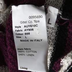 John Galliano Multicolor Striped Crochet knit Sweater L