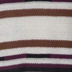 John Galliano Multicolor Striped Crochet knit Sweater L