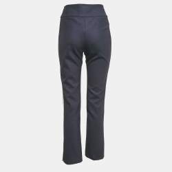 Jonathan Simkhai Navy Blue Side Stripe Gabardine Trousers S