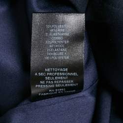 Jonathan Simkhai Navy Blue Side Stripe Gabardine Trousers S
