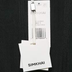 Jonathan Simkhai Charcoal Grey Pinstripe Tailored Bustier M