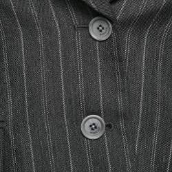 Jonathan Simkhai Charcoal Grey Pinstripe Tailored Bustier M