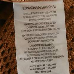 Jonathan Simkhai Brown Crochet Cut-Out Maxi Dress M