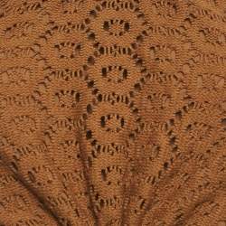 Jonathan Simkhai Brown Crochet Cut-Out Maxi Dress M